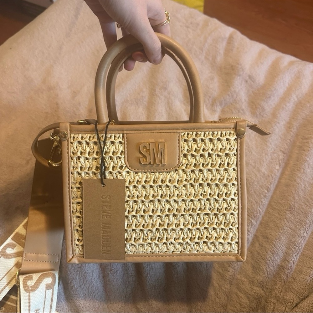 Steve Madden Tan Woven Handbag